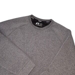 Russell Size Large Grey Active‎ Fusion Knit Pullover Polyester/Cotton Sweatshirt